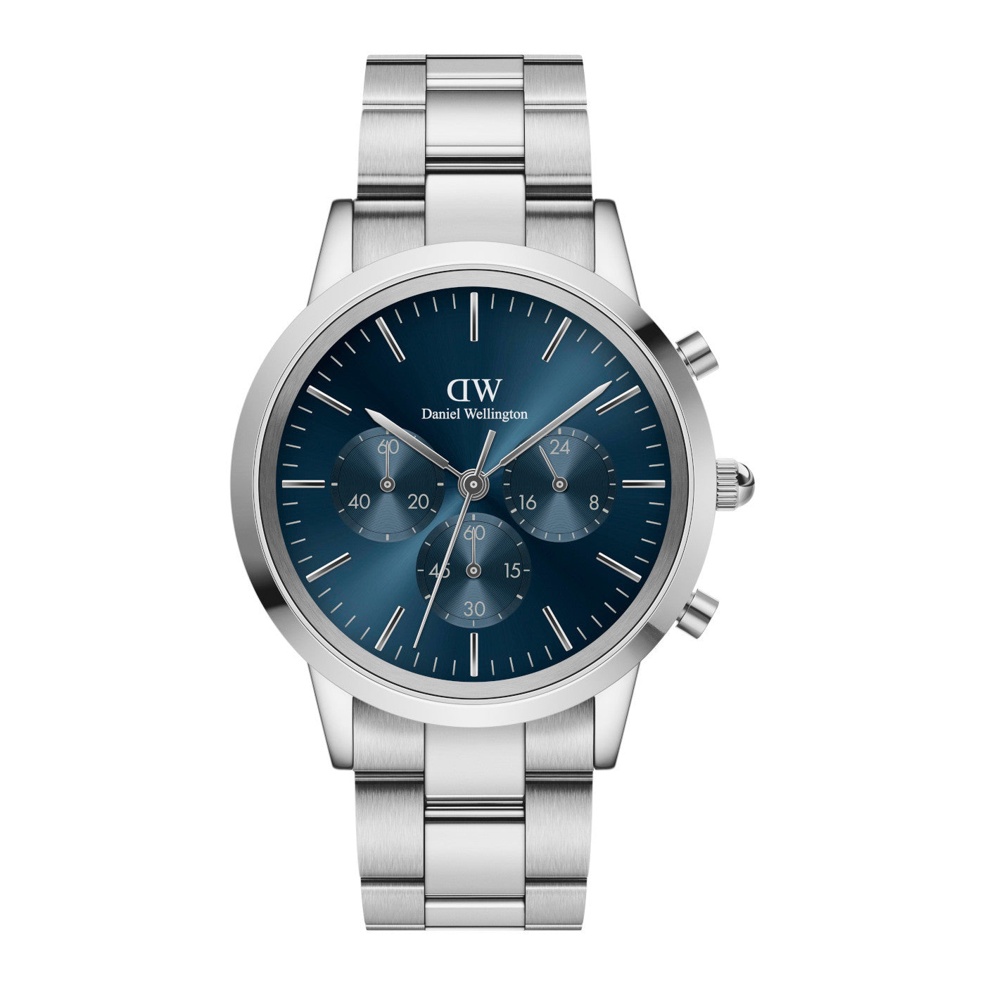Men's Daniel Wellington Iconic Chronograph Silver Watch - DW00100644